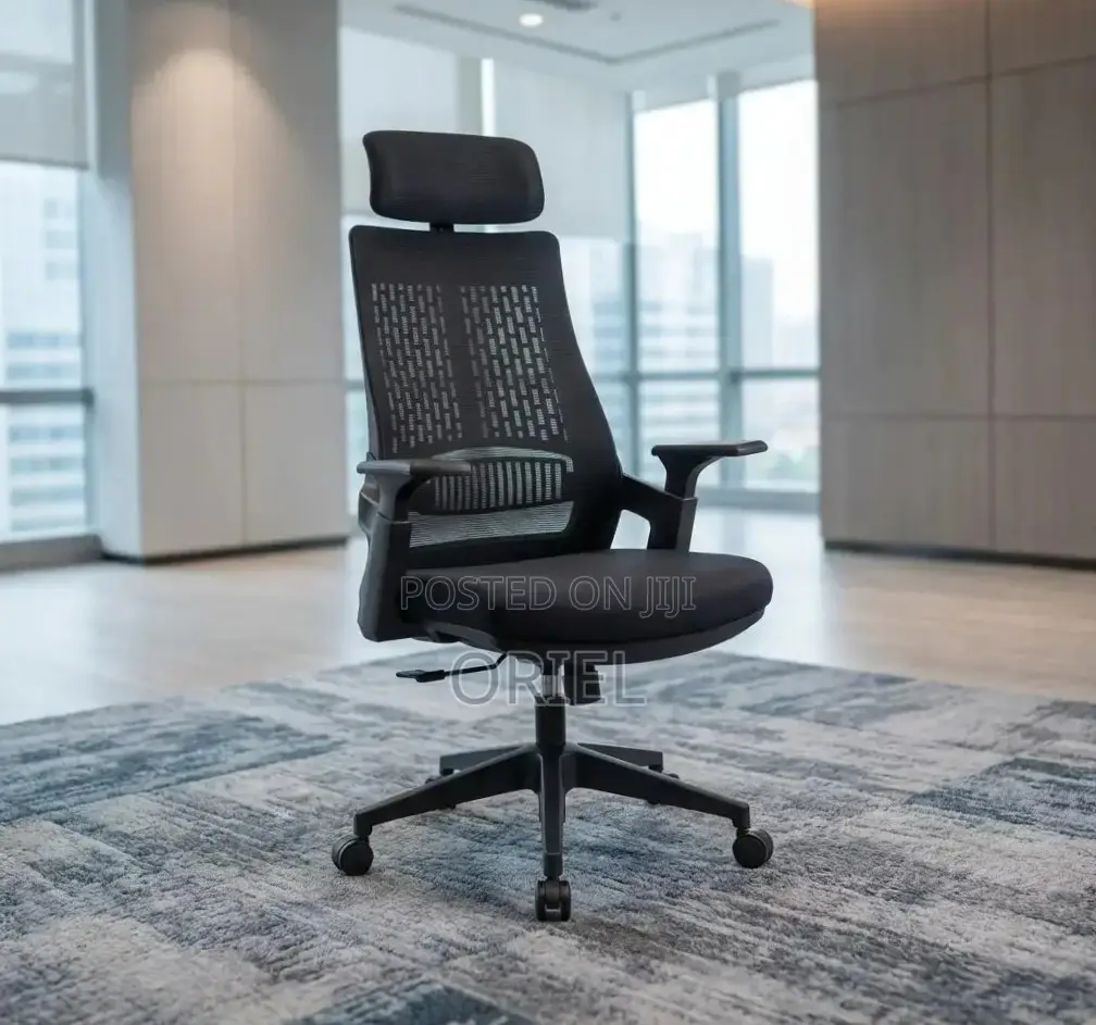 Office Chair : Black Ergonomic Orthopedic Chair