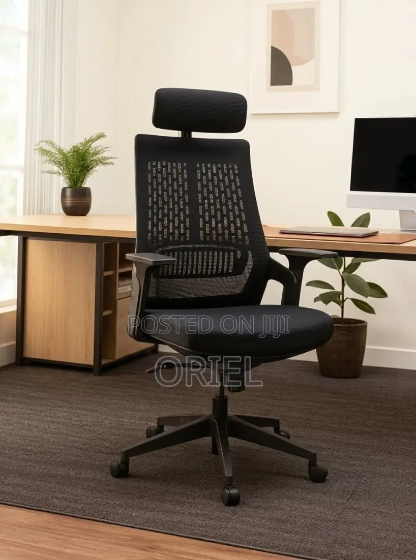 Office Chair : Black Ergonomic Orthopedic Chair