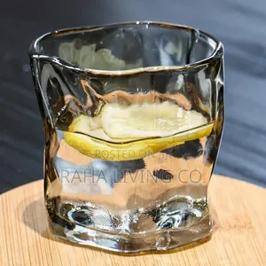 Smoked Borosilicate Water Set | 1 Jug + 6 Cups | Elegant
