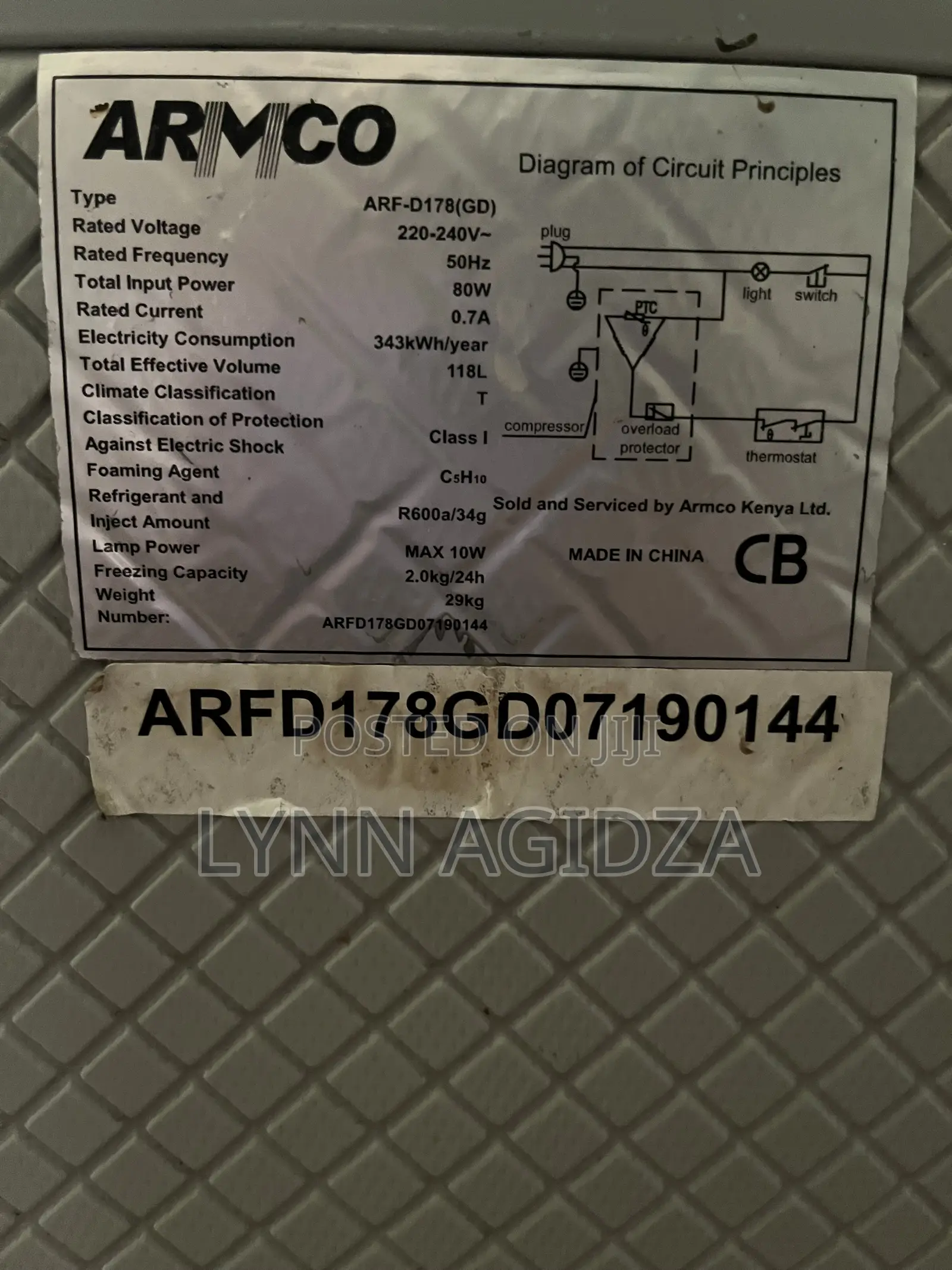 Armco Top Mount Fridge, 118L