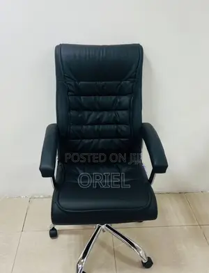 Executive Office Chair : Swivel Leather Padded Chair