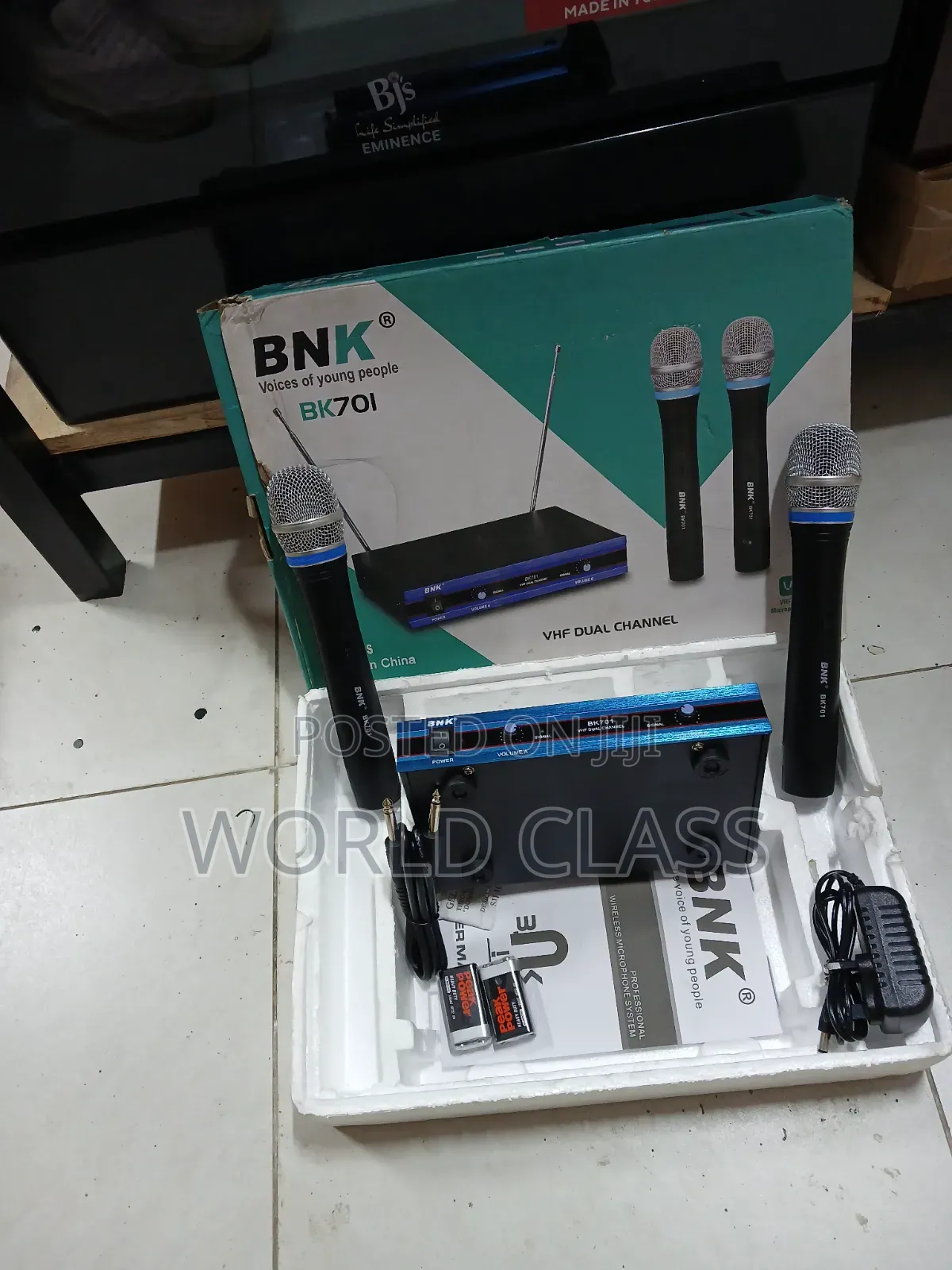 BNK BK701 VHF Dual Channel Wireless Microphone System***