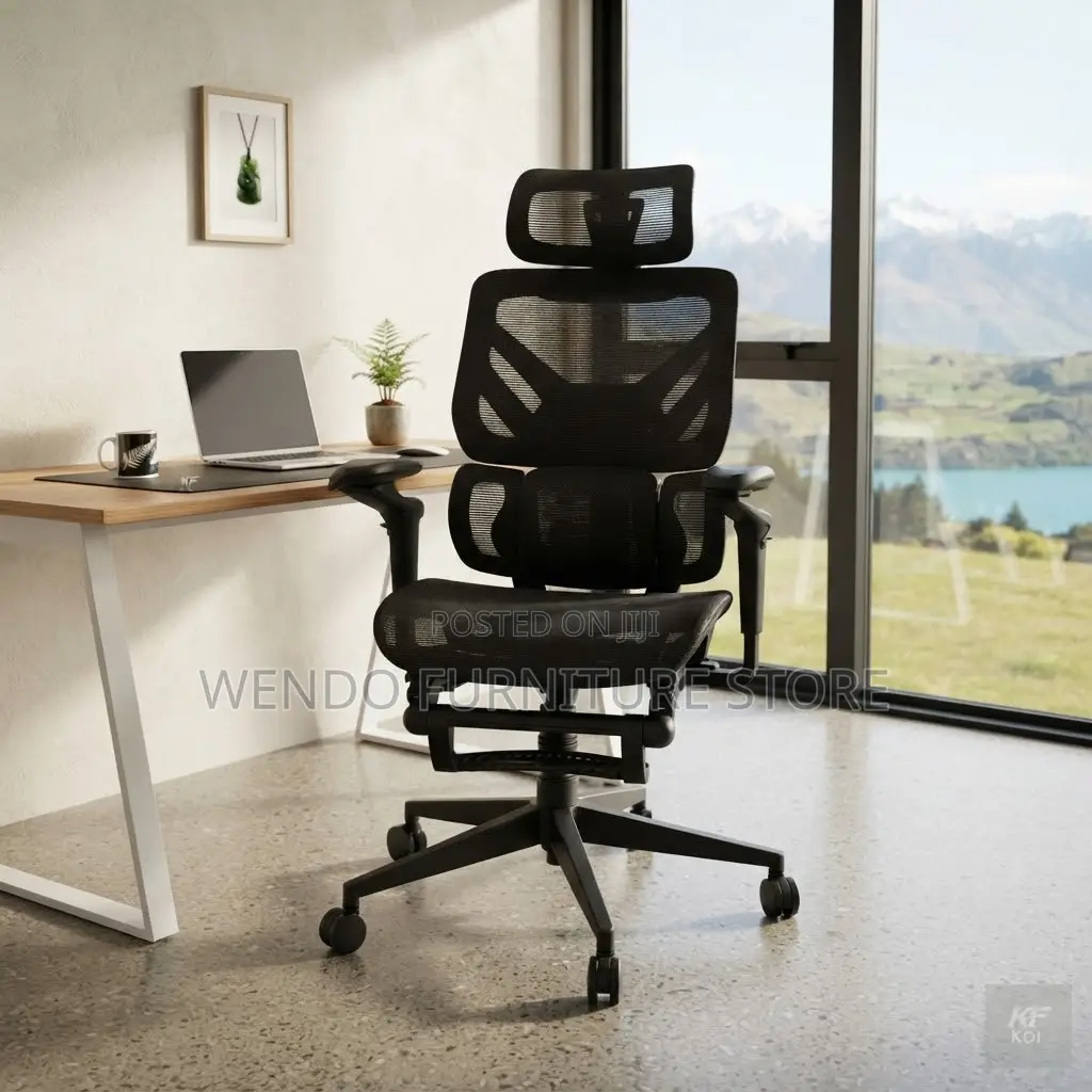 Office Chairs; Executive High Back Orthopedic Chair With Footrest