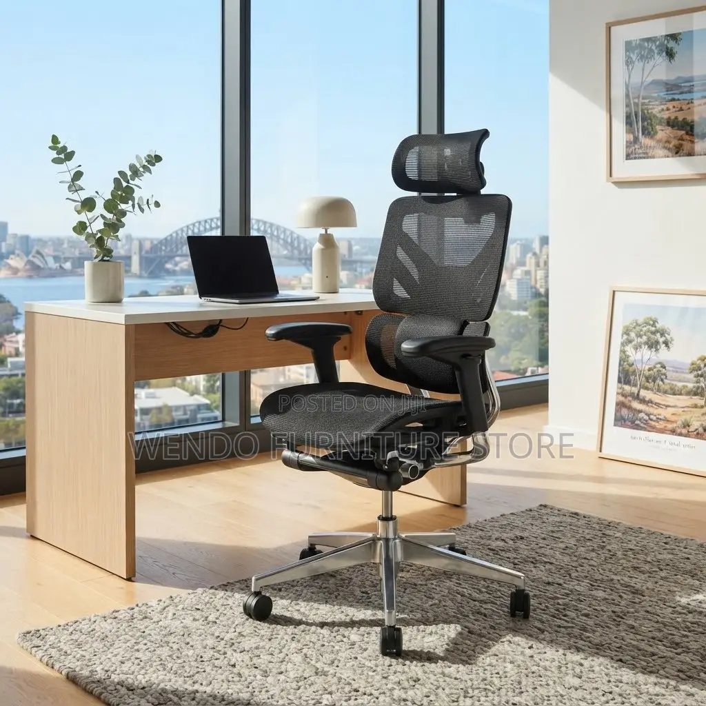 Office Chairs; Executive High Back Orthopedic Chair With Footrest