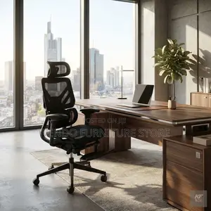 Office Chairs; Executive High Back Orthopedic Chair With Footrest