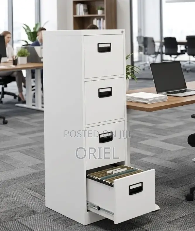 4-Drawer Office Cabinet : Document Steel Filing Vertical Cabinet
