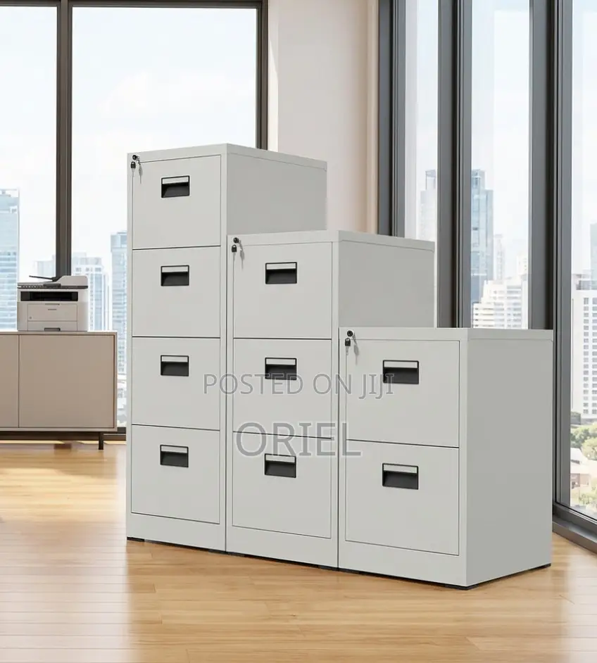 4-Drawer Office Cabinet : Document Steel Filing Vertical Cabinet