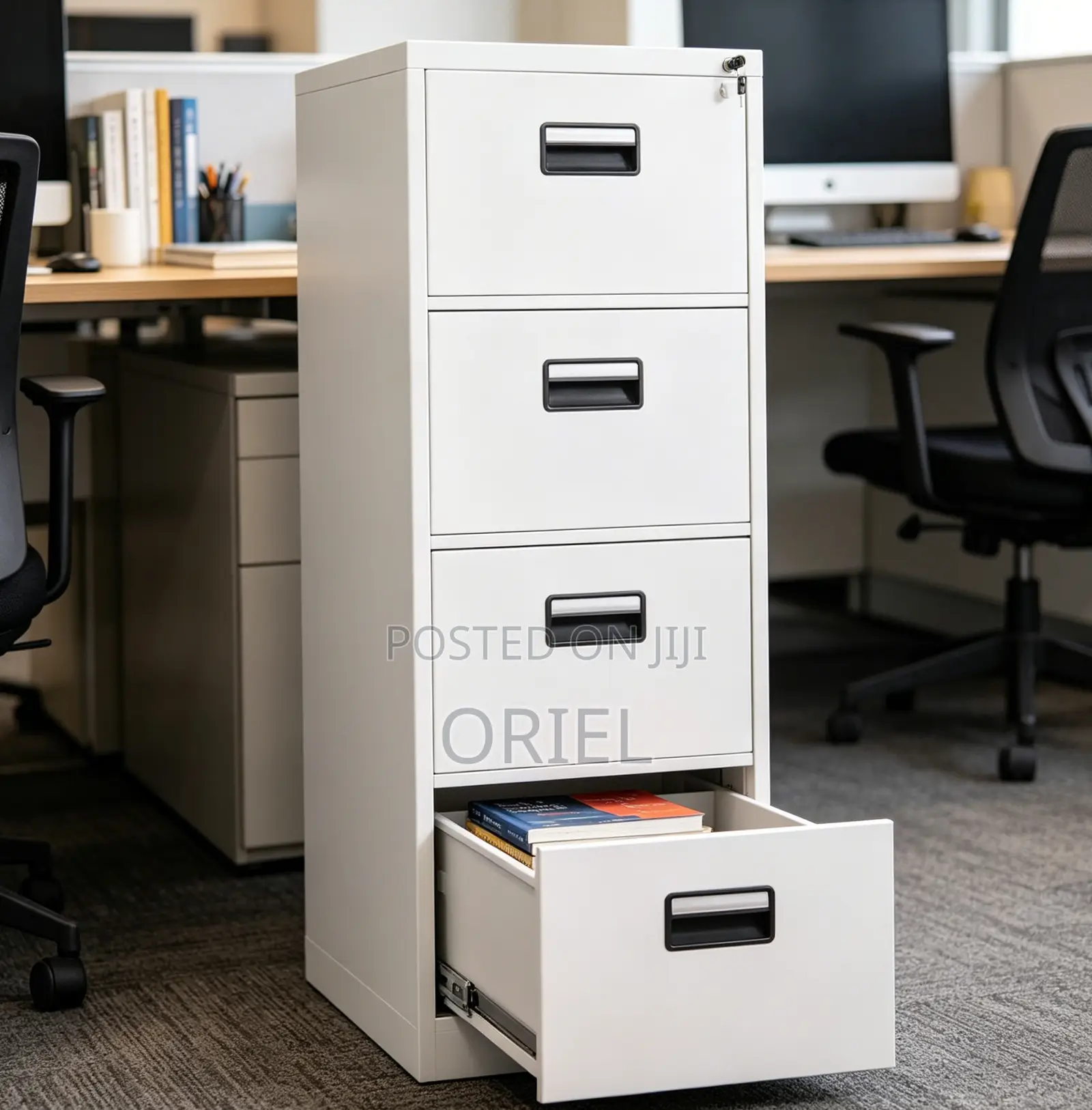 4-Drawer Office Cabinet : Document Steel Filing Vertical Cabinet