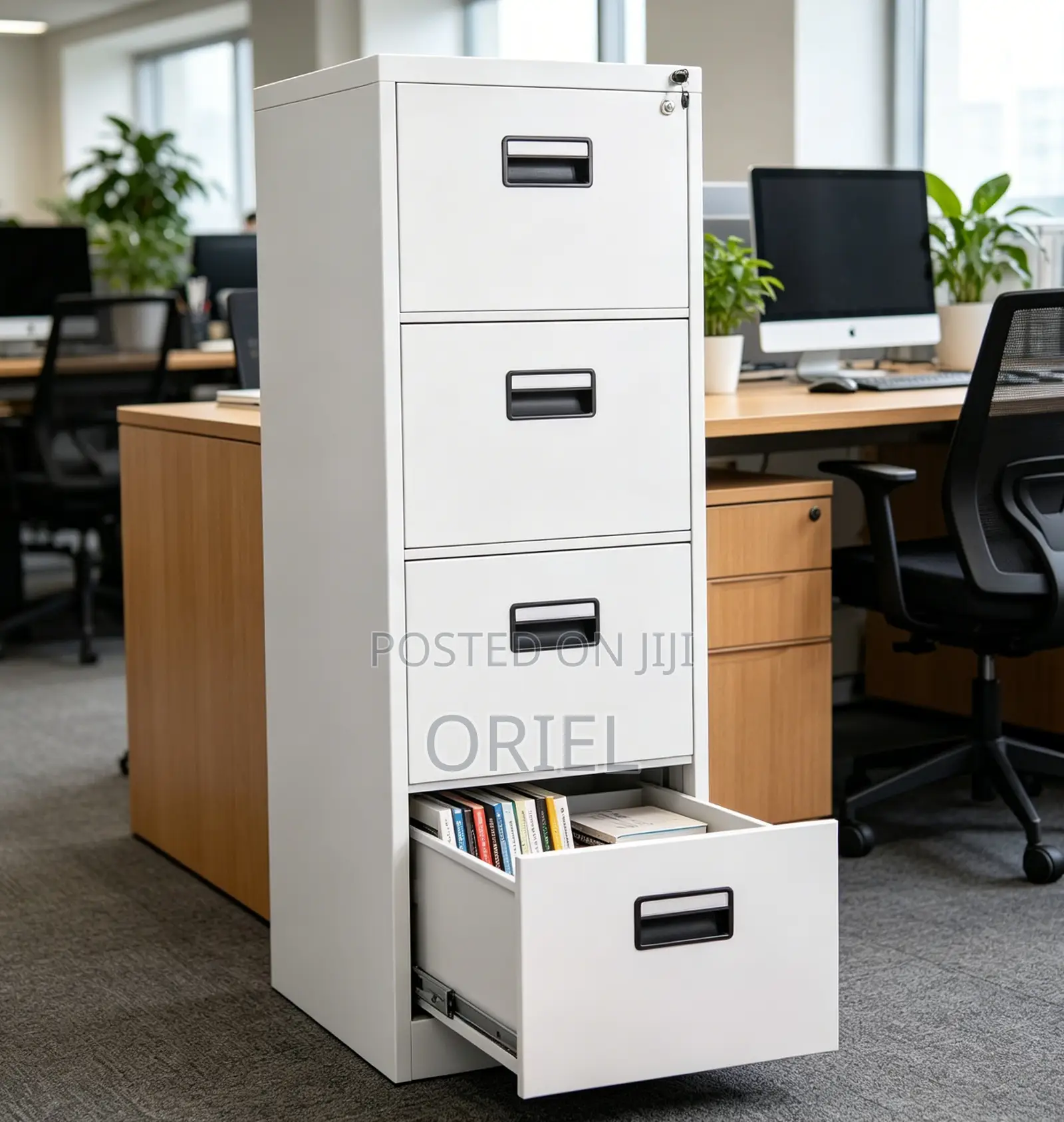 4-Drawer Office Cabinet : Document Steel Filing Vertical Cabinet