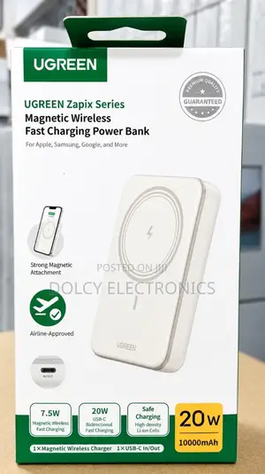 Ugreen Zapix Series Magnetic Wireless Fast Charging Powerbank 20w