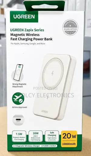 Ugreen Zapix Series Magnetic Wireless Fast Charging Powerbank 20w