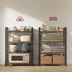 4-Tier Industrial Bookcase
