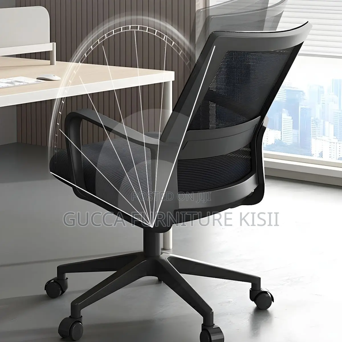 Office Chair; Ergonomic Captain Mesh Office Chair