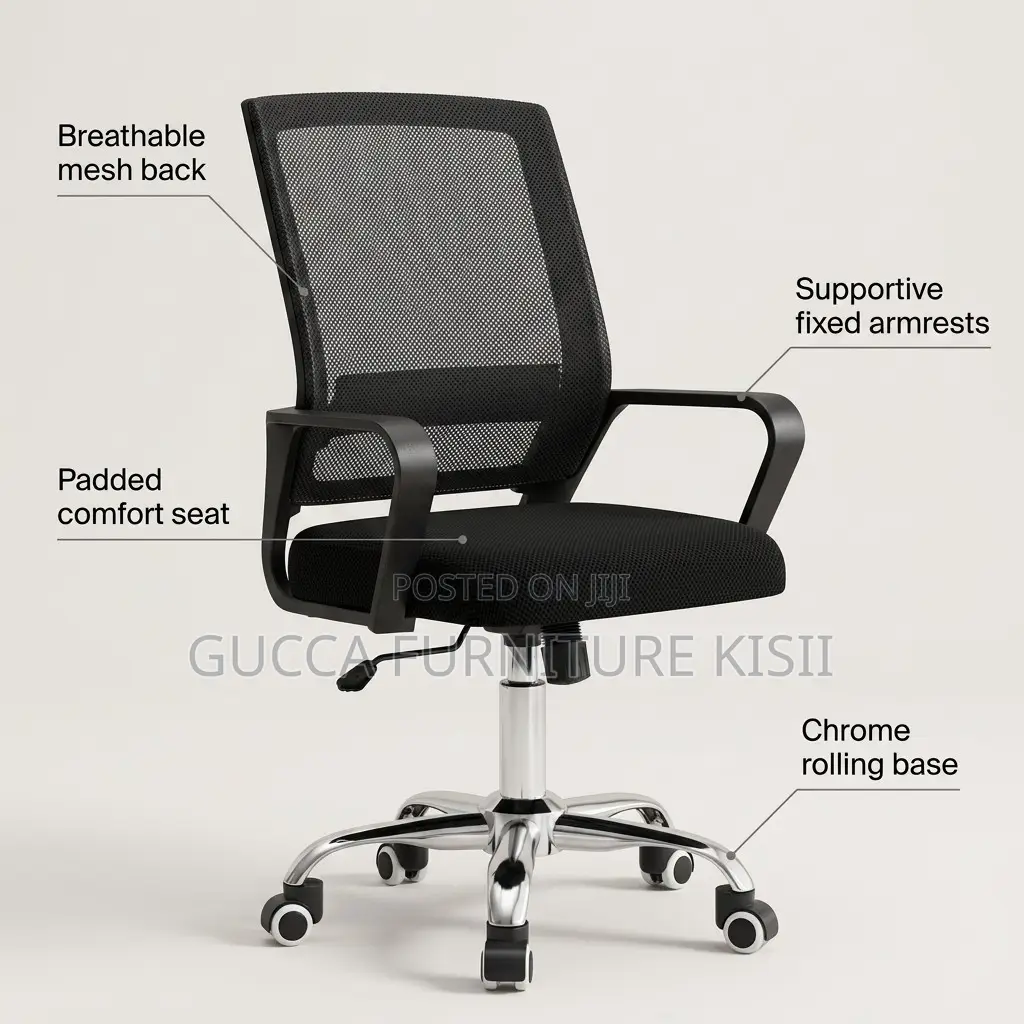 Office Chair; Ergonomic Captain Mesh Office Chair
