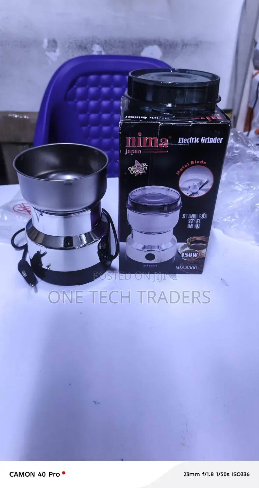 Nima 150W Electric Coffee & Spice Grinder – Stainless Steel