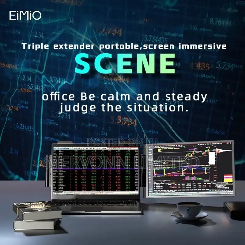 Dual 14-Inch IPS Portable Monitors Touch Screen