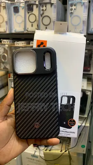 Spigen MagFit Case for the iPhone 17 Pro Max a Carbon Fiber