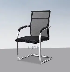 Modern Sled Base Office Waiting Chair : Visitor Mesh Chair