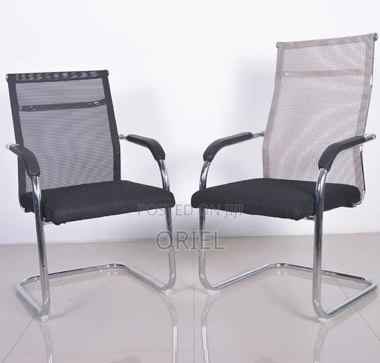 Modern Sled Base Office Waiting Chair : Visitor Mesh Chair
