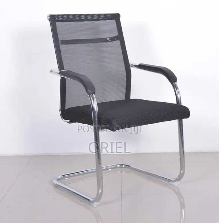 Modern Sled Base Office Waiting Chair : Visitor Mesh Chair