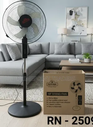 Rashnik Remote-Controlled Standing Fan – Powerful Cooling