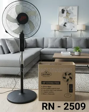 Rashnik Remote-Controlled Standing Fan – Powerful Cooling