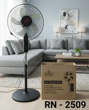 Rashnik Adjustable Standing Fan With Remote
