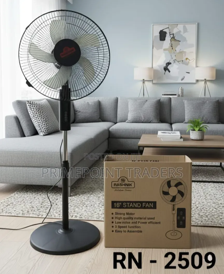 Rashnik Adjustable Standing Fan With Remote