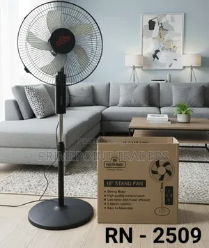 Rashnik Adjustable Standing Fan With Remote
