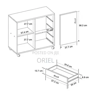 Modern Office Filing Credenza : 4-Drawer Office Storage Credenza