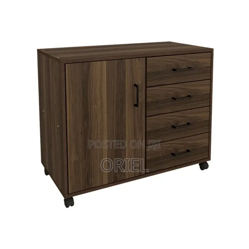 Modern Office Filing Credenza : 4-Drawer Office Storage Credenza