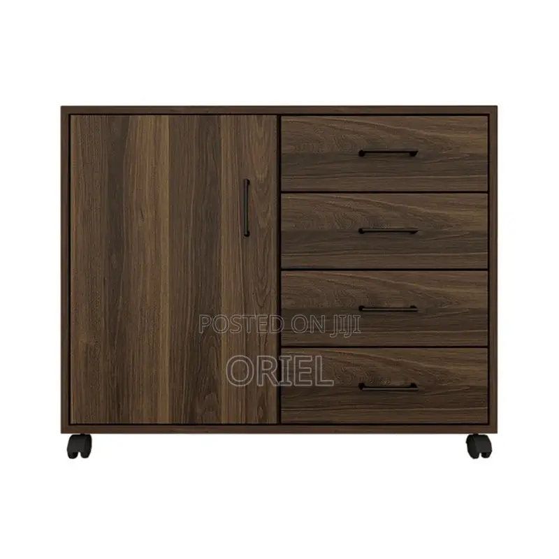 Modern Office Filing Credenza : 4-Drawer Office Storage Credenza