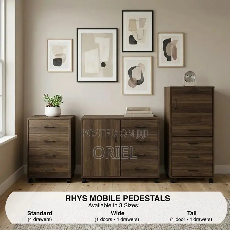 Modern Office Filing Credenza : 4-Drawer Office Storage Credenza