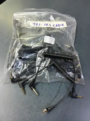 Coiled 3.5mm TRS to TRS Audio Patch Cables With Right-Angle Connectors