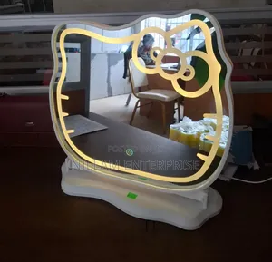 Hello Kitty-Shaped LED Desktop Vanity Mirror