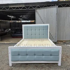 5x6 Sky Blue Grid Mocket Bed: Pay on Delivery