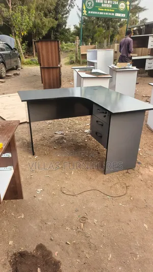 Premium Gray L Shaped Office Desk