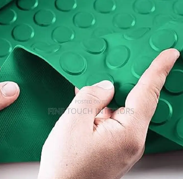 Green Rubber Coin Carpets