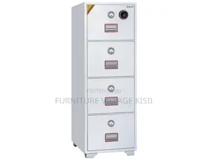 Office Furniture; 4-Drawer Steel Storage Cabinet With Safe