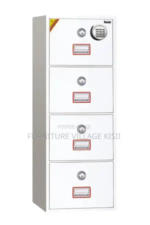 Office Furniture; 4-Drawer Steel Storage Cabinet With Safe