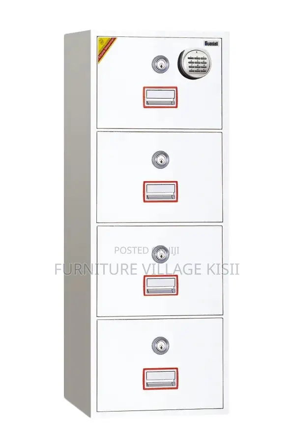 Office Furniture; 4-Drawer Steel Storage Cabinet With Safe