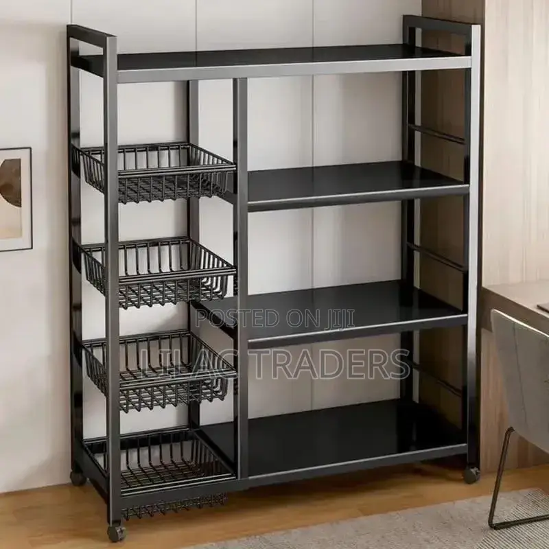 Multifuctional Kitchen Rack With Moveable Wheels and Lyn
