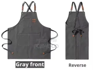 Canvas Cross Back Chef Cotton Aprons for Men Women With Large Pockets