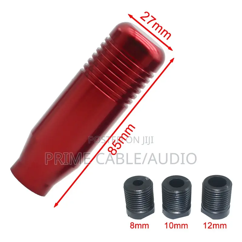 Universal Gear Knob – 8mm/10mm/12mm Thread Adapters, 85mm Length**