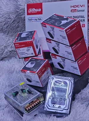 4 CCTV Set 4 Channel CCTV Camera Kit With 4 Cameras- Dahua