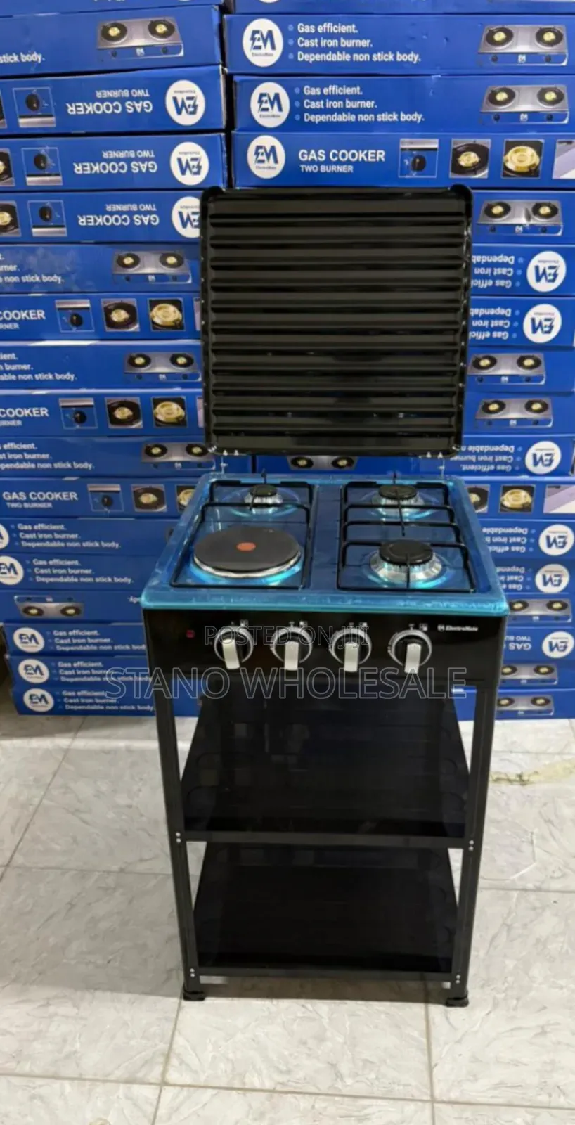 Eletromate 3 +1 Standing Cooker With Shelves