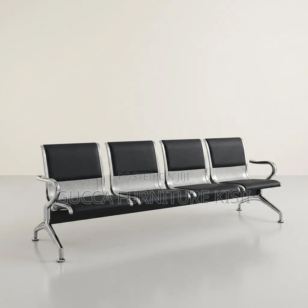 Waiting Bench; 4-Link Executive Padded Waiting Bench
