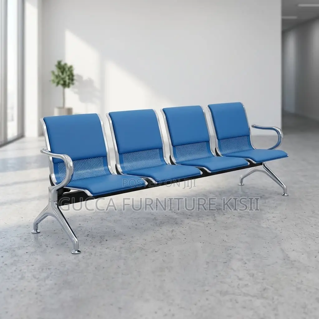 Waiting Bench; 4-Link Executive Padded Waiting Bench