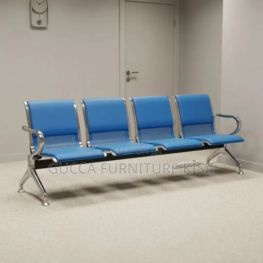 Waiting Bench; 4-Link Executive Padded Waiting Bench