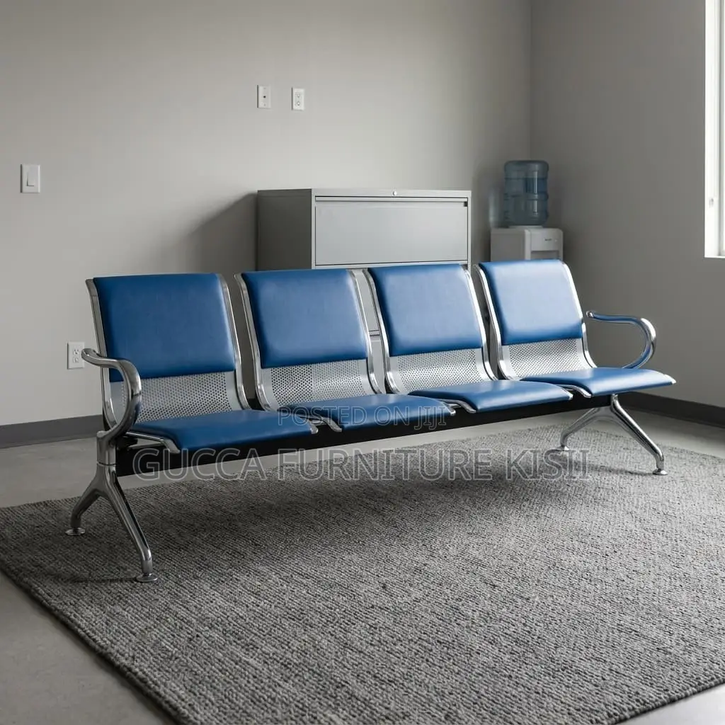 Waiting Bench; 4-Link Executive Padded Waiting Bench